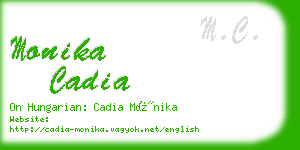 monika cadia business card